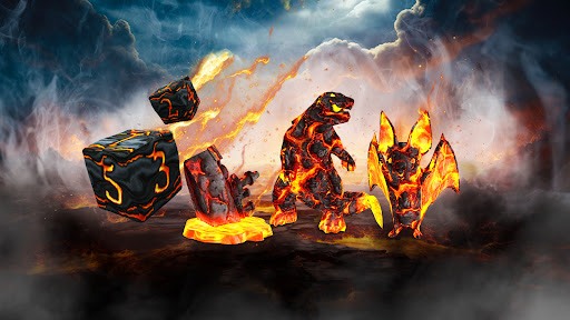 Preview for The Lava Bundle: Three scorching-hot tokens and the amazing Lava dice!