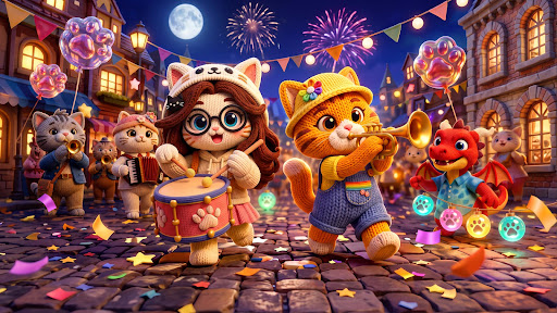 Preview for Celebrate Cat Day in Wool Crush: Daily Challenges and a Special Frame