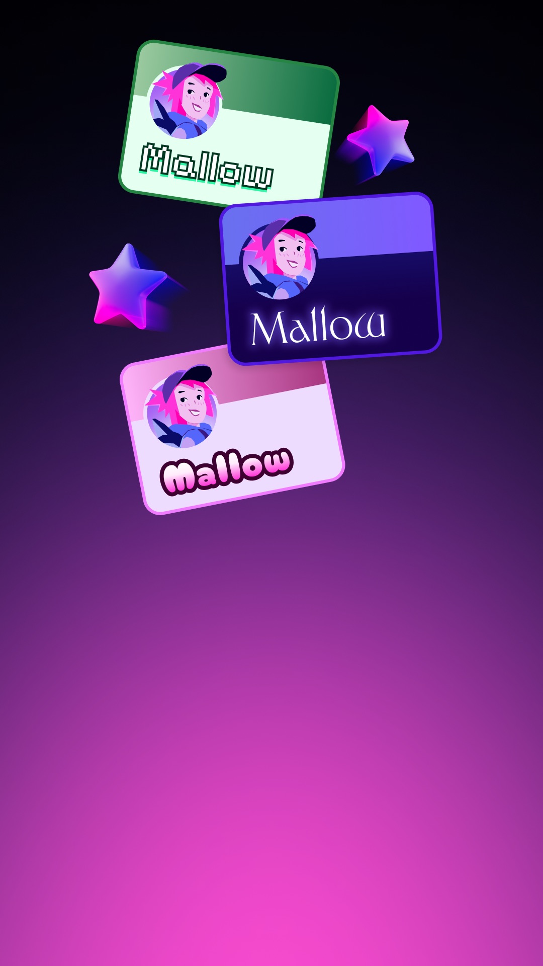 Preview for Display Name Styles on mobile!