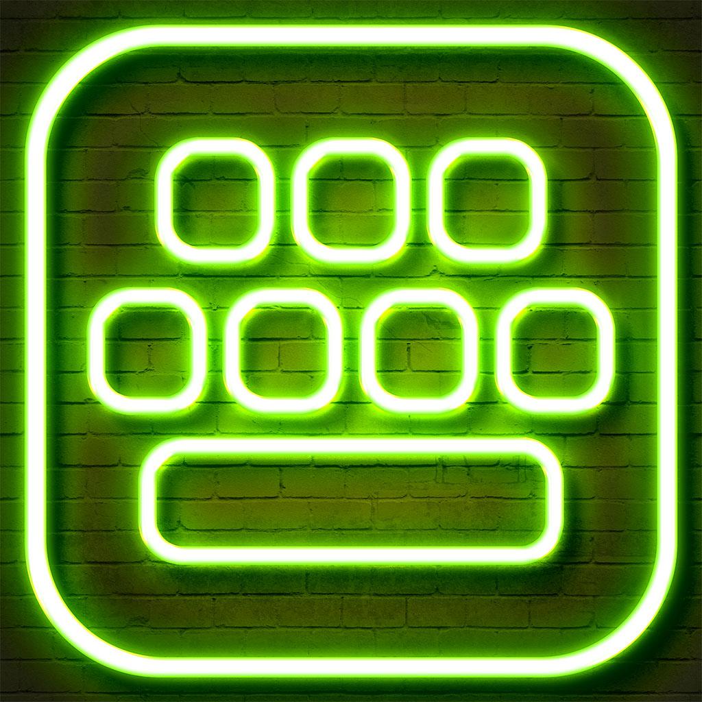Neon LED Keyboard – Glow Keyboards for iPhone with Colorful Themes and Fonts 